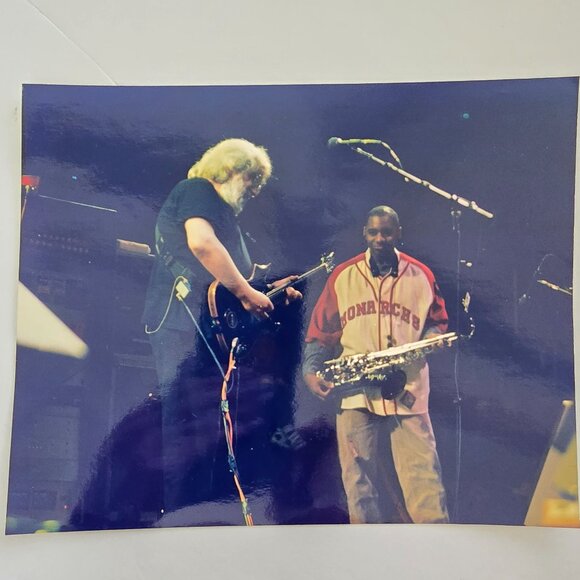 Jerry Garcia & Saxophonist Branford Marsalis Grateful Dead Licensed Photo Print - Picture 9 of 11